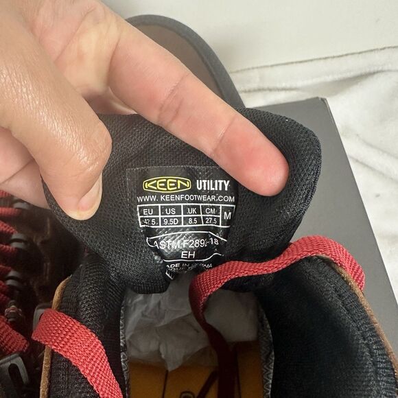 Keen 'Red Hook Mid' Men's Leather WP EH Safety Toe Oil/Slip Resistant Work Boot - Picture 10 of 16